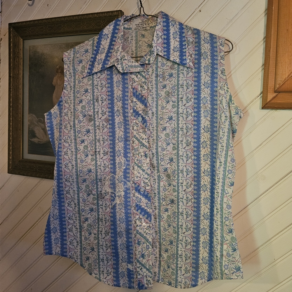 Vintage Blue Blouse K-Mart